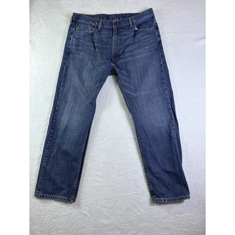 Levi's 505 Regular Fit Jeans Mens 40x30 Blue Medium Wash Straight Leg Denim